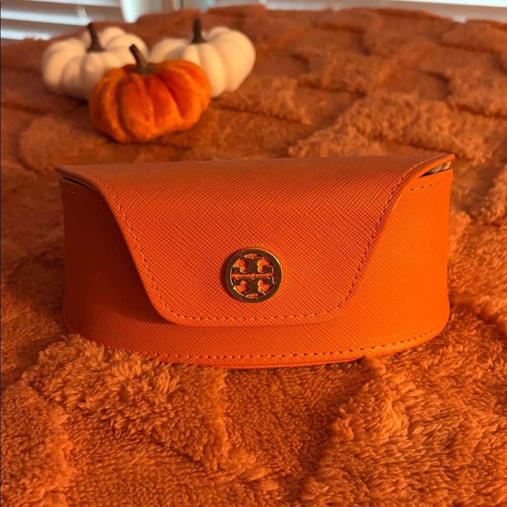 Tory Burch Vibrant Orange Eyewear Case